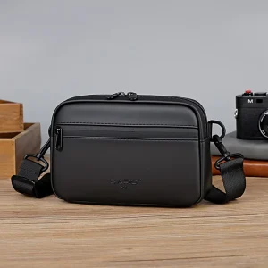 Luxury Men’s Customizable Waterproof Sling Bag with Logo Large Capacity Casual Shoulder Satchel