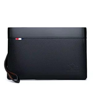 Luxury Men’s Handbag Multiple Scenes Concise Wallet Style Fashionable Business PU Leather Manufacture Men Hand Bag