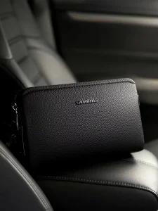 Luxury Men’s Handheld Purse RFID Blocking Multi Card Slots Fingerprint Password Clutch Bag for Business Travel
