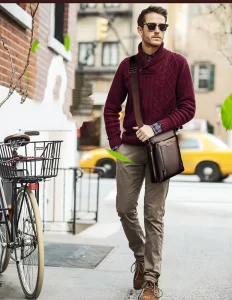 Luxury Messenger Bag Custom Logo Business Casual Men’s Crossbody Shoulder Bag
