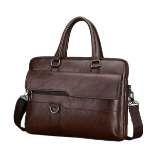 Luxury PU Leather Men’s Briefcase Laptop Handbag Business Messenger Bag