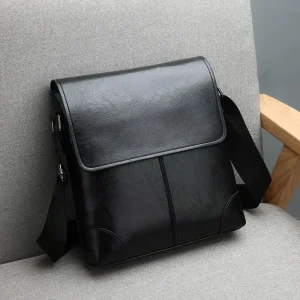 Luxury Pu Leather Crossbody Bags Vintage Designer High Quality Shoulder Bags Waterproof Designer Sling Bags for Men with logo