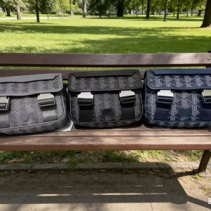 Luxury Retro Printed PU Letter Messenger Men’s Shoulder Bag Casual Fashion Crossbody Bag Stylish Anti-theft Handbag