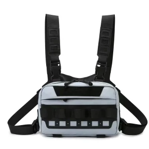 Luya Men’s New Design Waist Bag Multifunctional Tactical Chest Vest with Water Proof Nylon Zipper Closure for Outdoor Sports