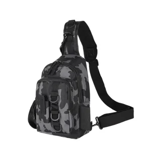 Luya Micro Tactical Waterproof Oxford Chest Waist Backpack Zipper Closure Small Storage Fishing Pole Stream Tools Crossbody