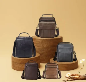 M10 Men’s Leather Shoulder Bag First Layer Cowhide Messenger Bag Casual Business Handmade Cowhide Men’s Bag Factory Price