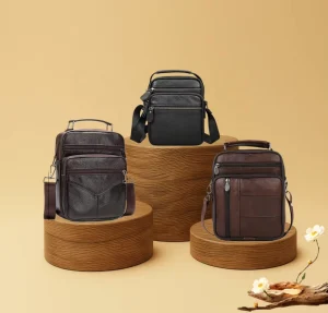 M11 Men’s Genuine Leather Cowhide Vintage Messenger Bag Shoulder Bag Crossbody Bag Vintage Crossbody