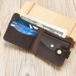 MARRANT Crazy Horse Genuine Leather Money Bag Wallet Leather Card Holder Front Pocket Coin Purse Men’s Genuine Leather Wallet