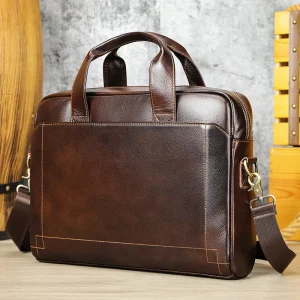 MARRANT Genuine Leather Business Briefcases Messenger Document Bag Leather 15 Inches Laptop Briefcase Leather Briefcase Men