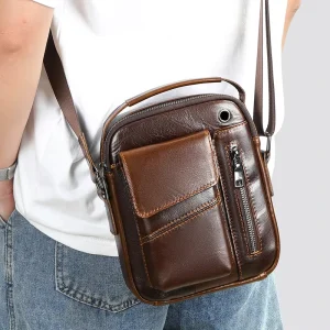 MARRANT Men Shoulder Bags Top Handle Handbag Leather Crossbody Bag Genuine Leather Messenger Bags for Men