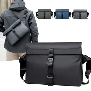 Casual Fit Crossbody Sling Messenger Side Bag Waterproof Sports Men’s Chest Bag Outdoor Shoulder Waist Bag
