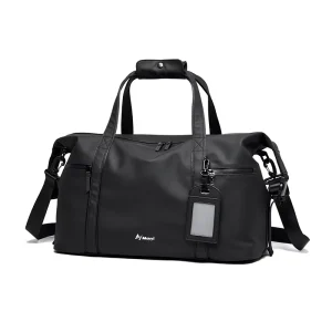 MOYYI Customized Fashion Men’s Unisex PVC Zipper Durable Large Capacity Waterproof Outdoor Gym Weekend Travel Duffel