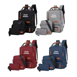 Mainstream Customized Logo Waterproof Backpack Crossbody Pouch Combo With USB Charging Port For Digital Onboarding Kit