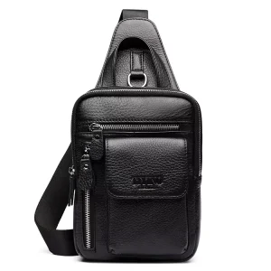 Male BodMen’s Crossbody Men’s USB Chest Bag Designer Messenger Bag Leather Shoulder Bags Diagonal Packagenew Back Pack Travel