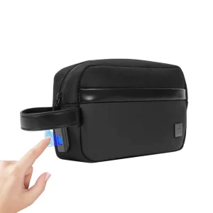 Man Clutch Genuine Leather Anti theft Fingerprint Handbag Smart Lock Large Capacity Fashion Portable