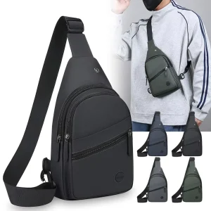 Manufacturer Men’s Locomotive Riding Lightweight Chest Bag Multifunction Crossbody Bag