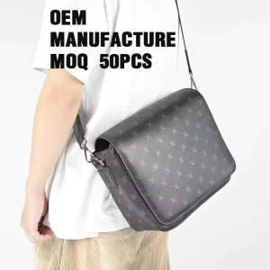 Manufacturer OEM Luxury Genuine Leather Quality Messenger Vintage Fashion Leather Messenger Bags Leather Men Custom Logo