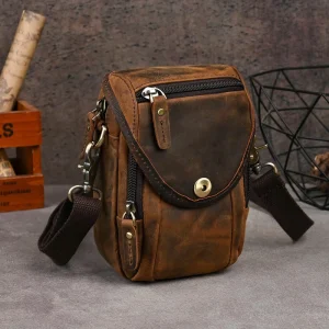Manufacturer Waist Phone Fanny Pack Bag Fashion Banana Waist Bag Genuine Leather Men’s Crossbody Chest Bag