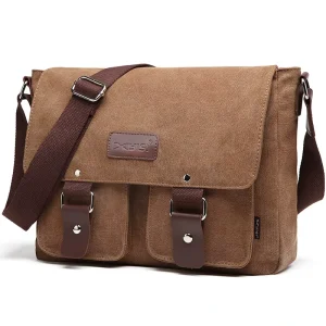 Manufacturer’s Casual Men’s Canvas Shoulder Business Bag Student School Bag Crossbody Messenger Bag for Men