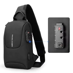 Mark Ryden Factory Men’s Crossbody Bag Password Lock Anti theft Small Backpack Work Cycling Chest Bag MR7039 B