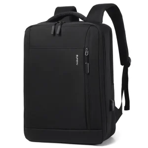 Marksman Laptop Backpack Men’s Leisure Travel Backpack Simple Design Backpack Bag with USB Charging Port Bag Men