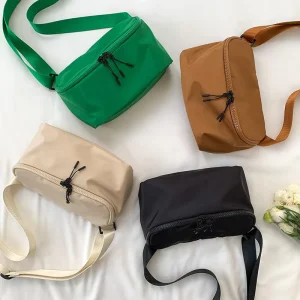Medium Waist Pack Women’s Fashion Chest Bag Men’s Crossbody Bag Lightweight Casual Nylon Mobile Phone Bag
