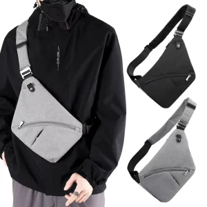 Men Anti-Theft Close Fitting Chest Bag Adjustable Strap Underarm Crossbody Sling Bag Shoulder Backpack for Travel and Daily