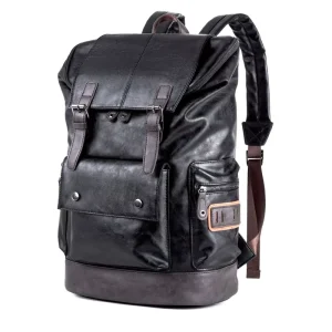 Men Backpack PU Computer Bag Breathable Waterproof Schoolbag Fashion Popular Outdoor Travel Shoulder Bag