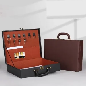 Men Briefcase Leather Business Bag Eco Friendly Recycled Leather Briefcase