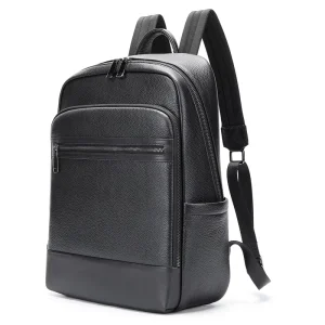 Men Business Leisure 15 Inch Laptop Bags School Backpack Large Capacity Travel Backpack Men Genuine Leather Backpack