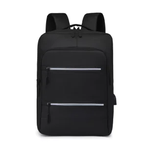 Men Business Travel Backpack USB Charging Port Water Resistant Nylon Laptop Backpack
