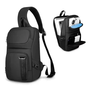 Men Crossbody Bag Anti-theft Multi-layer Chest Bag For Daily Use Water Repellent MR7633