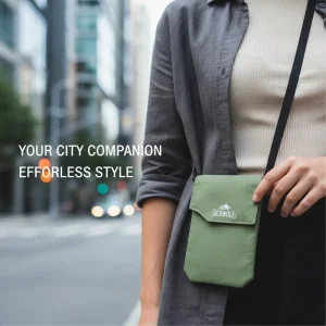 Men Crossbody Bag Travel Neck Wallet Passport Holder Organizer Pouch Lightweight Passport Travel Wallet