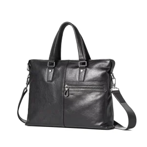 Men Daily Business Briefcase Multi Functional Pockets Custom Logo Luxury Leather Anti Theft Large Capacity Laptop Bag