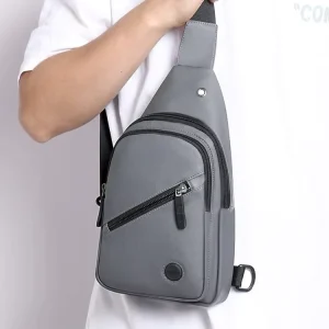 Men Fashionable Simple Crossbody Style Portable Multi-layer Shoulder Bag Travel Commuting Small Sports Chest Bags