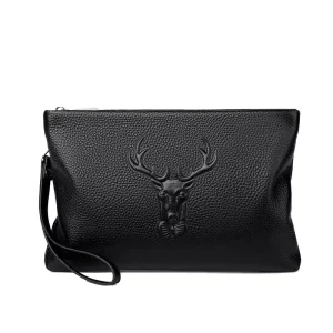 Men Genuine Leather Clutch Bag Crocodile Pattern Men’s Handbag