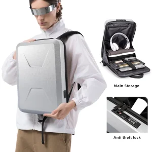 Men Laptop USB Charging Back Pack Mochila Inteligente Slim Smart for Gaming Enlarged Hard Shell Anti Theft Backpack