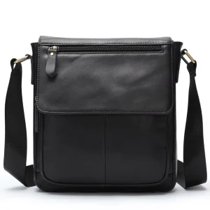 Men Leather Crossbody Bags Genuine Leather Messenger Bag Leather Shoulder Side Bags for Men