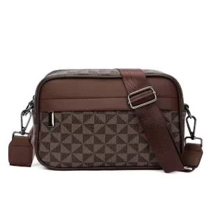 Men Personalized Casual Street Style PU Leather Fashionable Travel Shoulder Bag