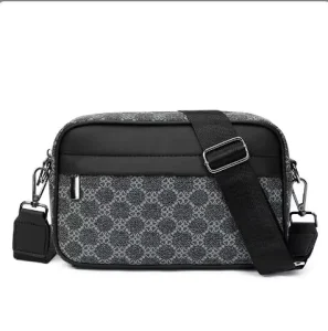 Men Personalized Casual Street Style PU Leather Fashionable Travel Shoulder Bag