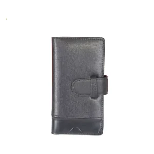 Men RFID Credit Card Wallet with Strap Closure