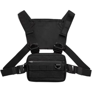 Men Tactical Waist Hip Hop Vest Chest Pack Bag