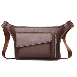 Men Waist Bag Pack Casual Functional Money Phone Male Unisex Sling Belt Bag with Zipper Pocket for Men Sports Hip Chest Bag