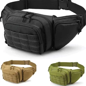 Men Waist Fanny Pack Belt Bag Tactical Military Motorcycle Bag Tool Chest Hip Sports Rider Camping Sling Nylon Bag
