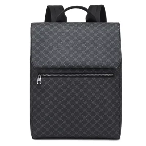 Men and Teenagers Travel Rucksack with Zipper Closure Anti-Theft Waterproof PU Backpack