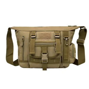 Men’s 14 Inch Laptop Tactical Single Backpack A4 Document Molle Messenger Bag with Sports Style for Summer