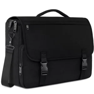 Men’s 15.6 Inch Water Resistant Laptop Messenger Bag Briefcase Crossbody Shoulder Bag for Business Work
