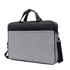 Men’s 17-Inch Durable Waterproof Polyester Laptop Bag with Contrast Colors Large Capacity for Huawei HP Office Travel