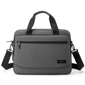 Men’s 17.3 Inches Leather Messenger Bag Portable Laptop Briefcase with Zipper Closure Business Computer Handbag Shoulder Bag