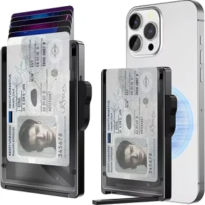 Men’s Advanced Sense RFID Wallet Short Vertical Two-Fold Clamshell Card Box Anti-Degaussing Business Card Bag Cover Closure